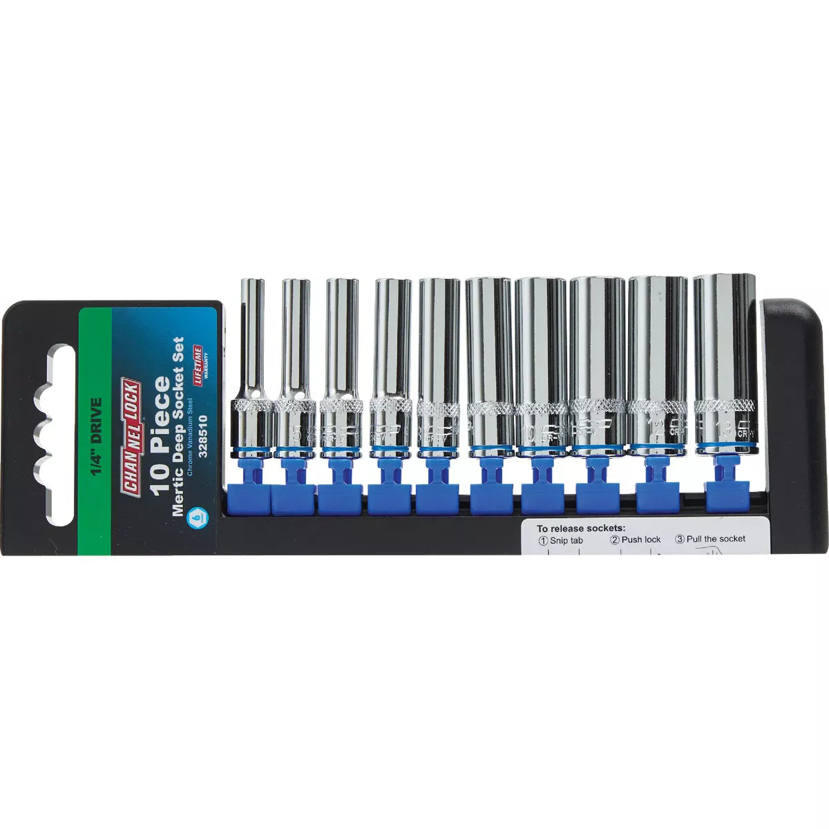 Channellock Metric 1/4 In. Drive 6-Point Deep Socket Set (10-Piece) - photo 2