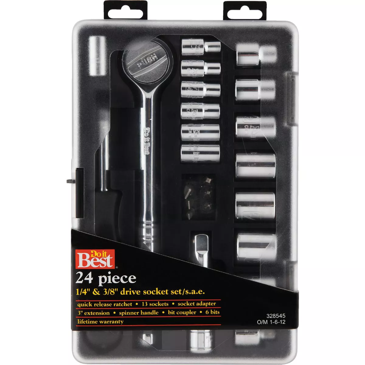 Do it Best Standard 1/4 In. and 3/8 In. Drive 6-Point Shallow Ratchet ...