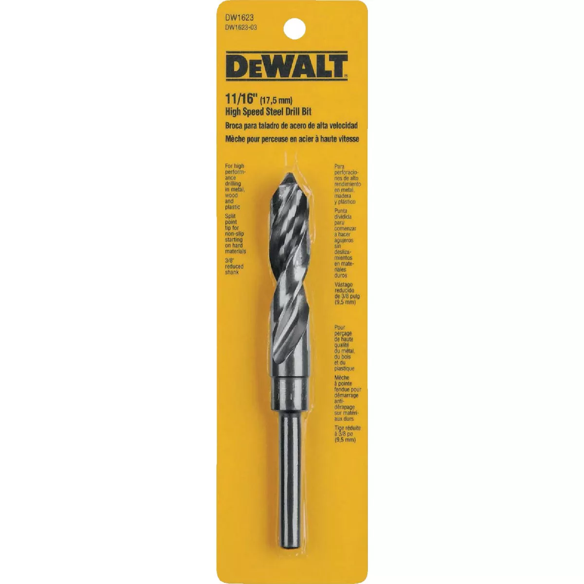 DeWalt 11/16 In. Black & Gold High Speed Steel Drill Bit - photo 2