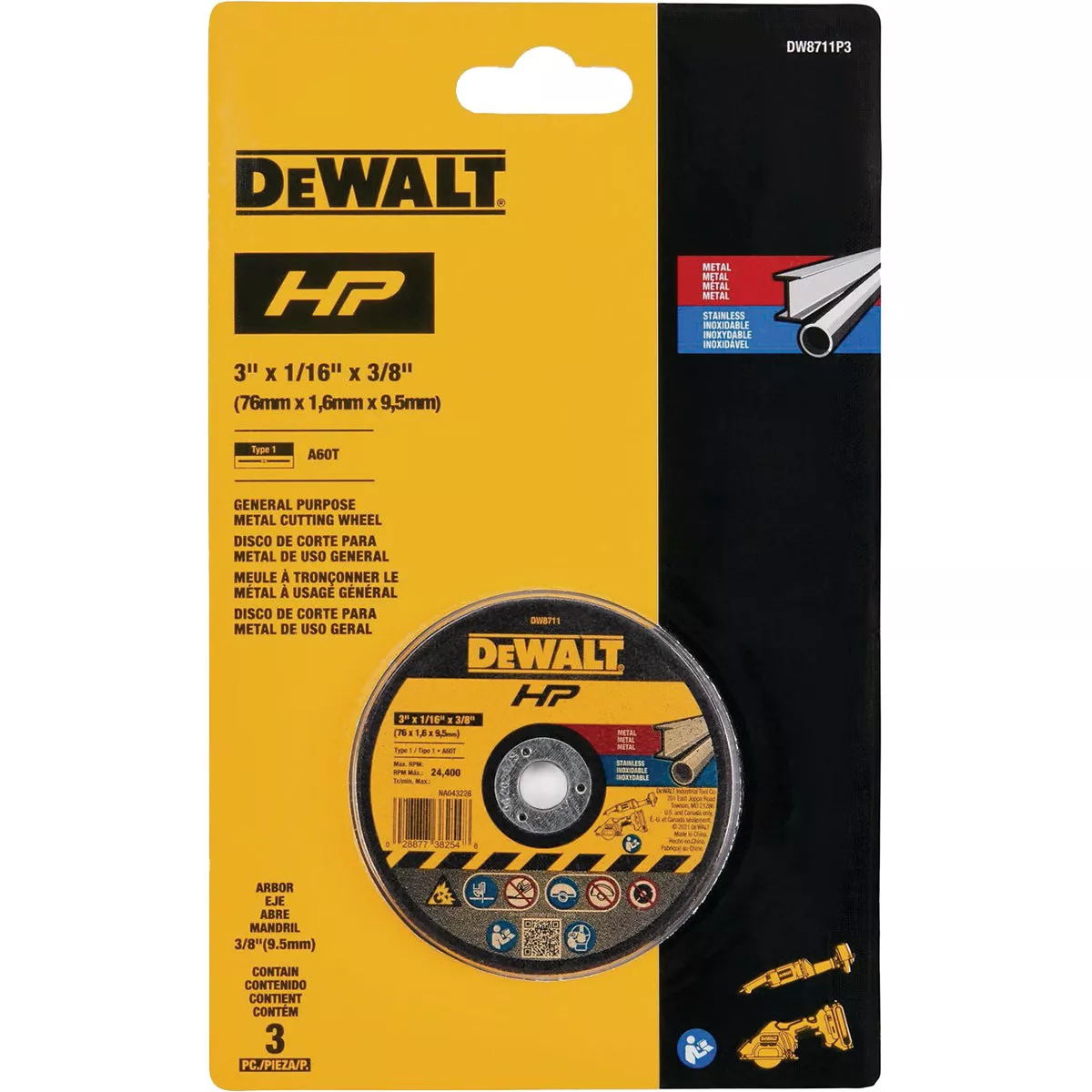 DEWALT 3 In. Bonded Cutting Wheel (3-Pack) - photo 2