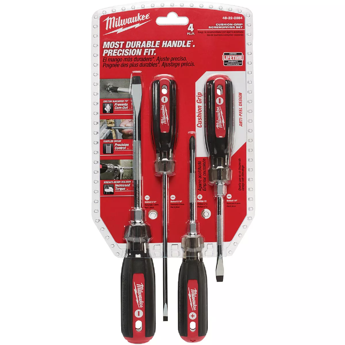 Milwaukee Cushion Grip Screwdriver Set (4-Piece) - photo 2