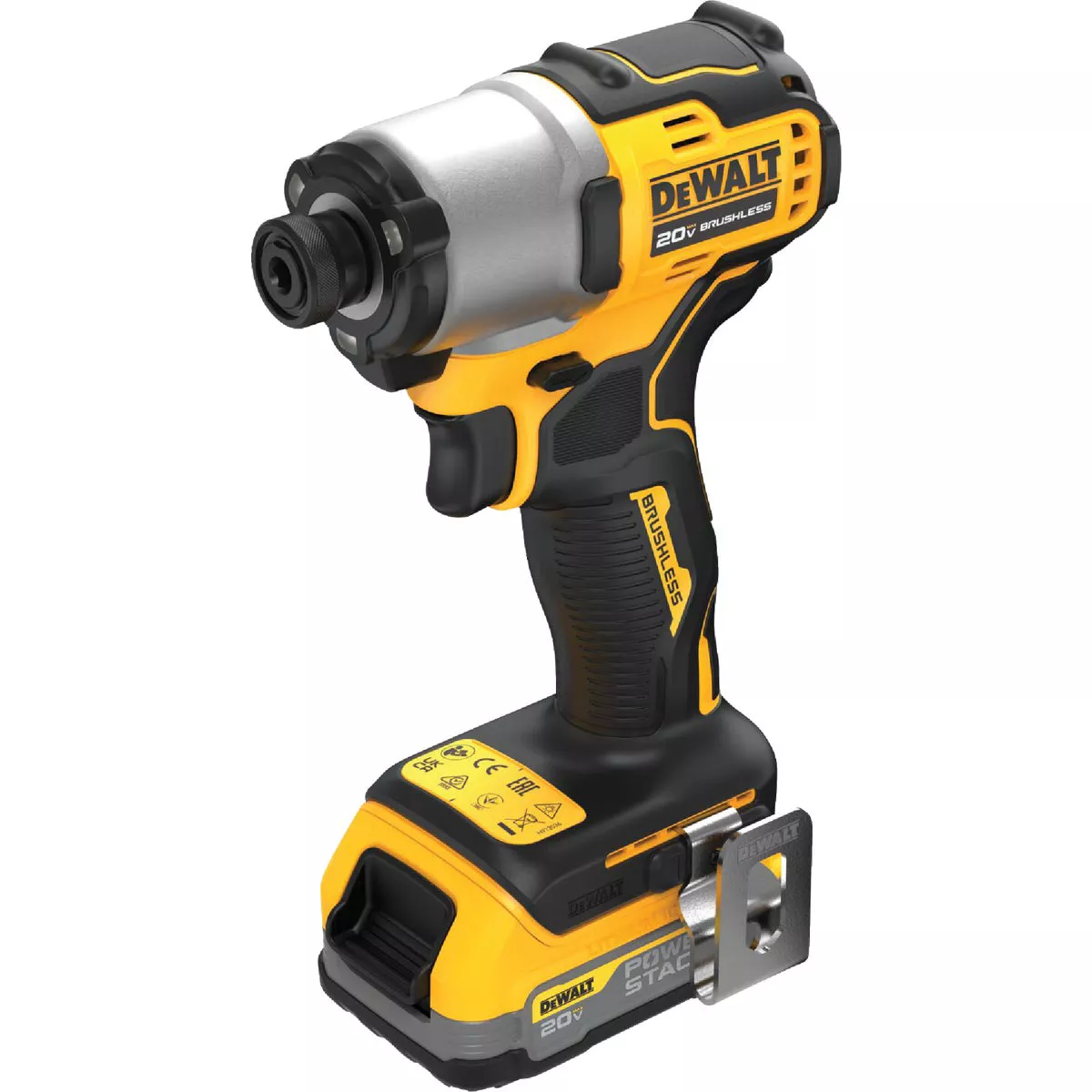 DEWALT 20V MAX Brushless 1/4 In. Hex Compact Cordless Impact Driver Kit with 1.7 Ah POWERSTACK Battery & Charger - photo 4