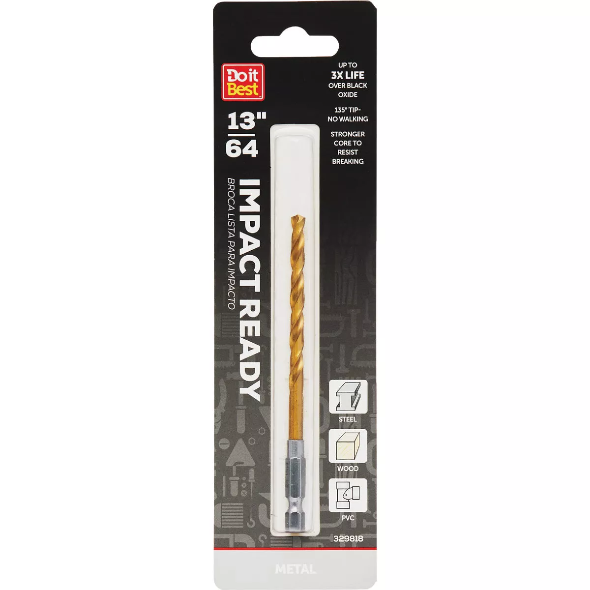 Do it Best 13/64 In. Impact Ready Titanium Hex Shank Drill Bit