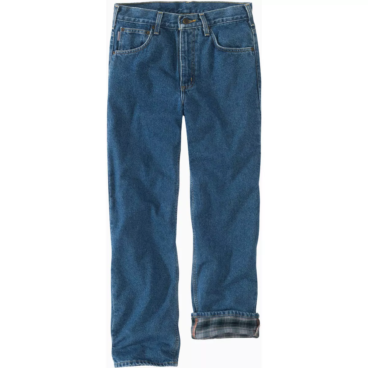 Carhartt Men's 33x30 Darkstone Straight-Leg Flannel Lined Jeans, Relaxed Fit
