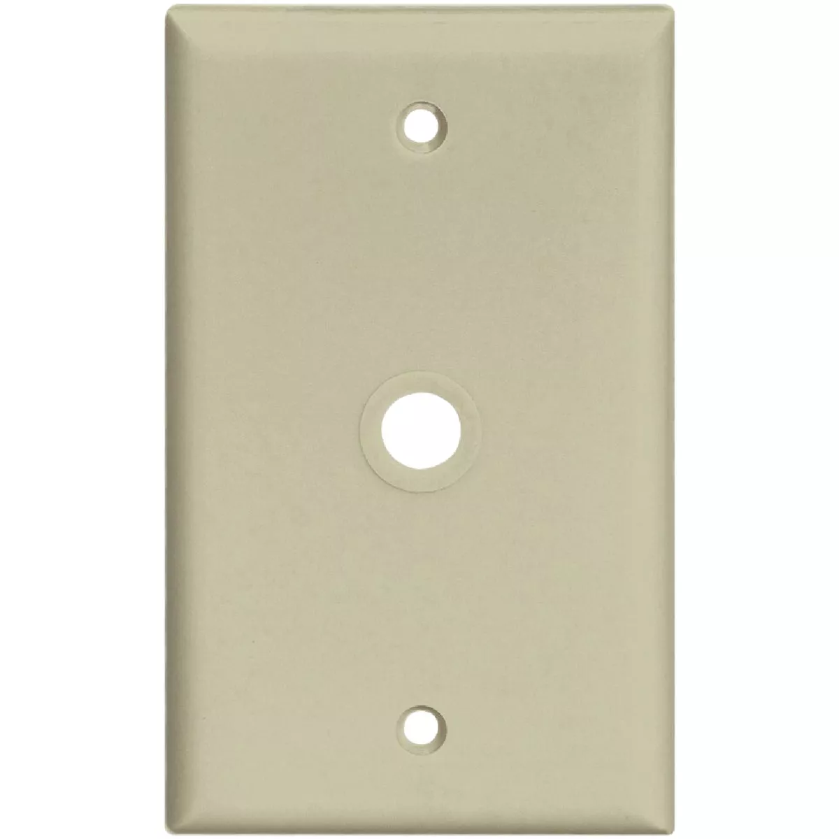 Eaton 1-Gang Thermoplastic Ivory Telephone Wall Plate with 0.375 In. Hole