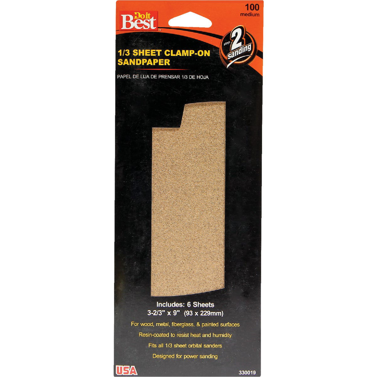 Do it Best Aluminum Oxide 100C Grit 1/3 Sheet Power Sanding Sheet (6