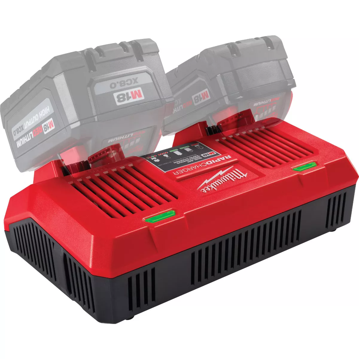 Milwaukee M18 18V Lithium-Ion Dual Bay Simultaneous Rapid Battery Charger - photo 2
