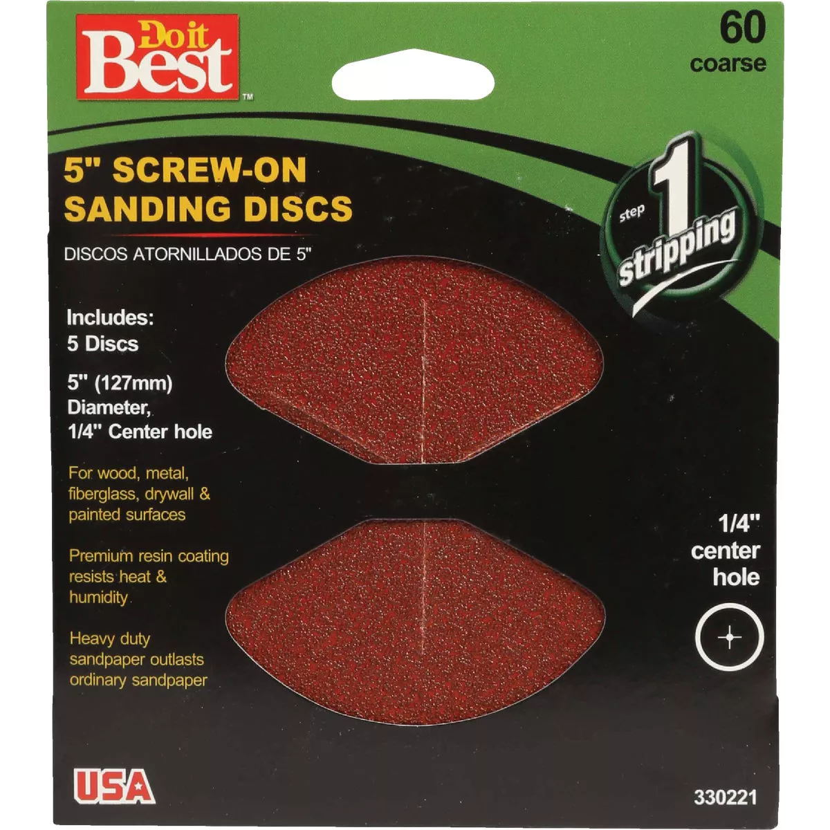 Do it 5 In. 60 Grit Screw-On Sanding Disc (3-Pack)
