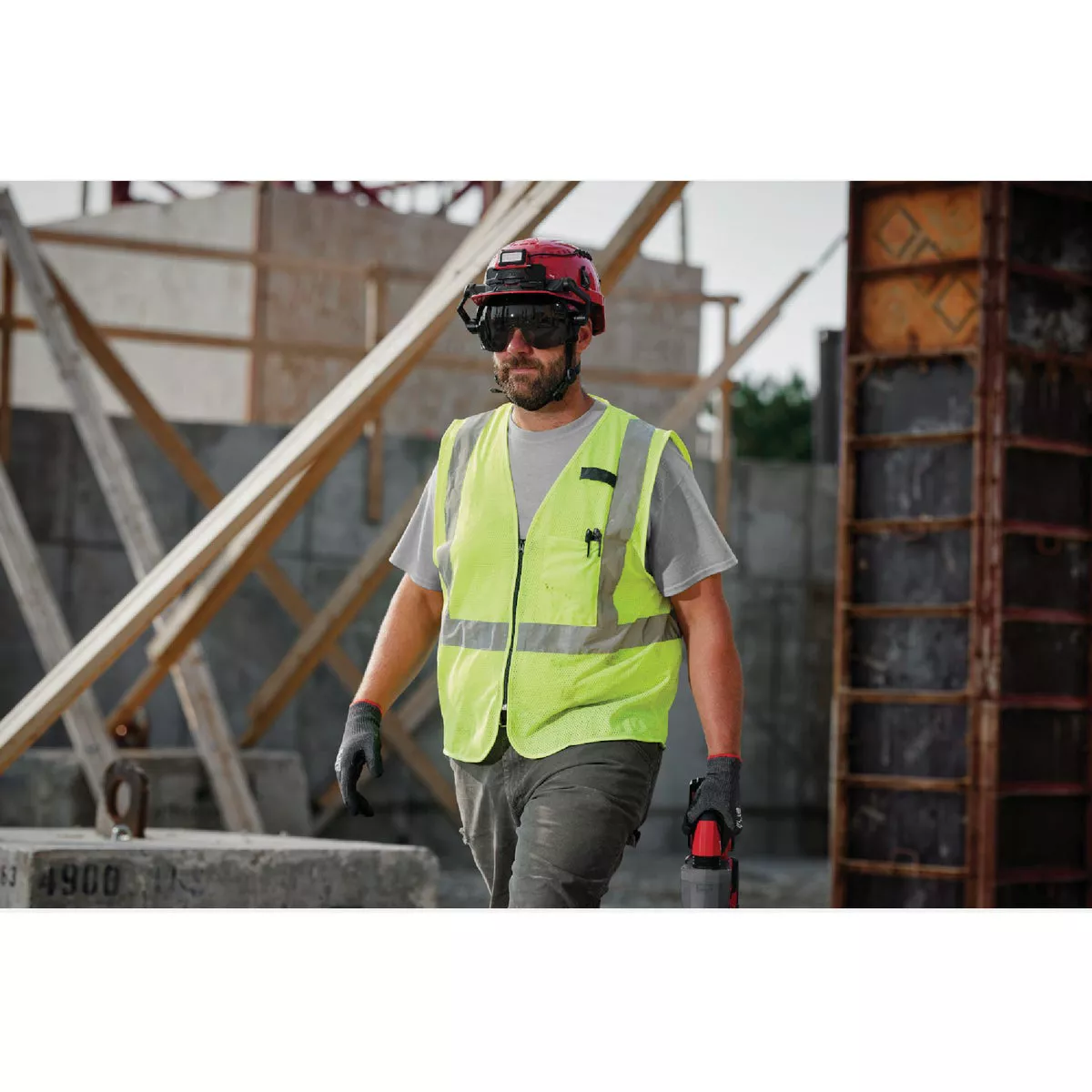 Milwaukee Class 2 High Visibility Yellow Mesh One Pocket Safety Vest, L/XL - photo 5