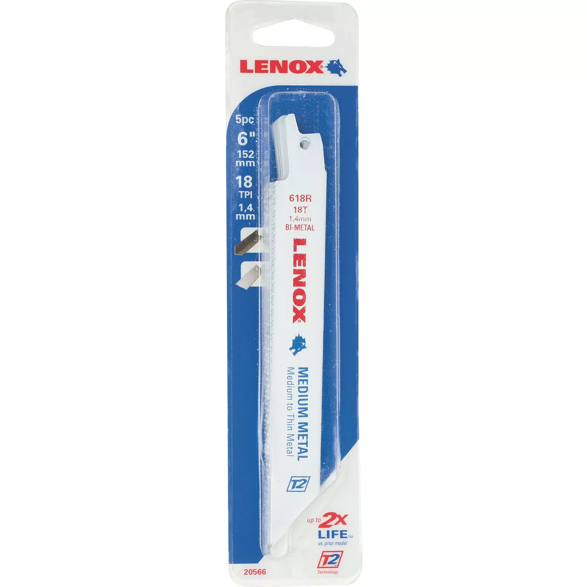 Lenox METALWOLF WAVE EDGE 6 In. 18 TPI Medium Metal Reciprocating Saw Blade (5-Pack) - photo 2