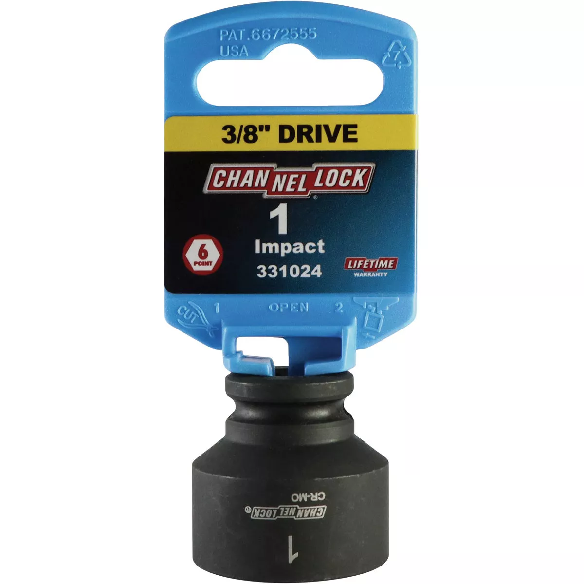 Channellock 3/8 In. Drive 1 In. 6-Point Shallow Standard Impact Socket - photo 2