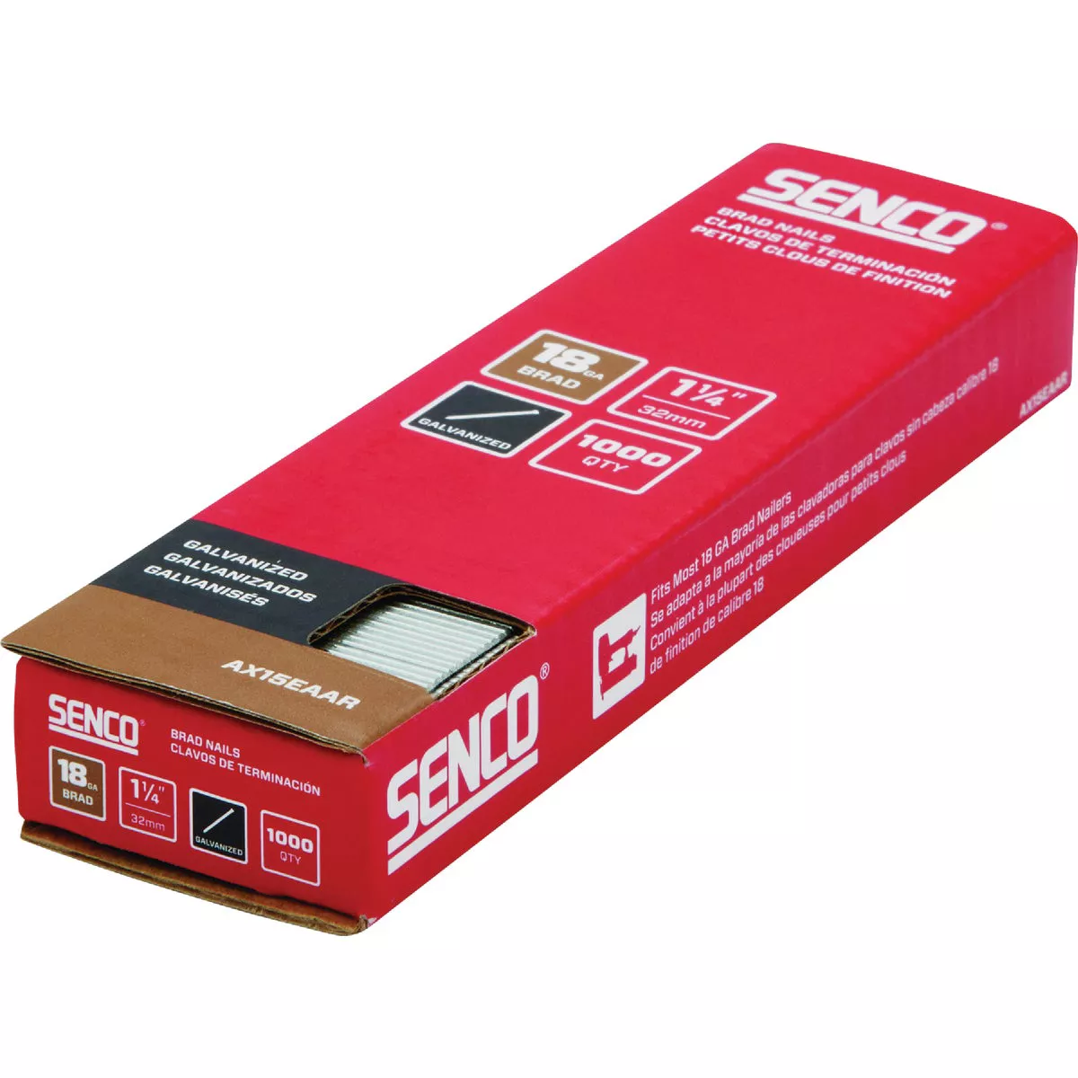Senco 1-1/2 In. 18-Gauge Galvanized Slight Head Brad Nail (1000 Ct.) - photo 2