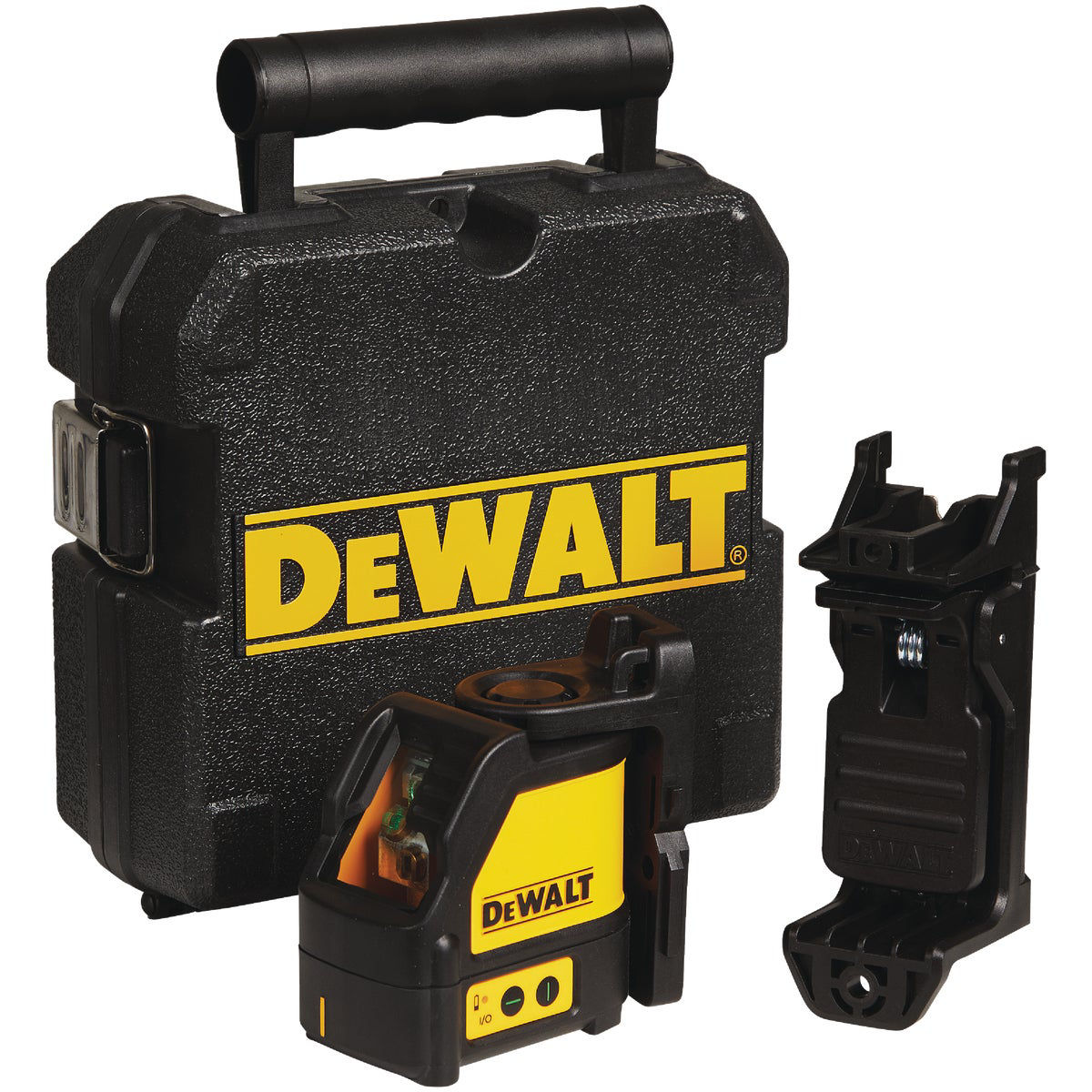 DEWALT 165 ft. Green Self-Leveling Cross Line Laser Level with (3) AAA  Batteries Case 