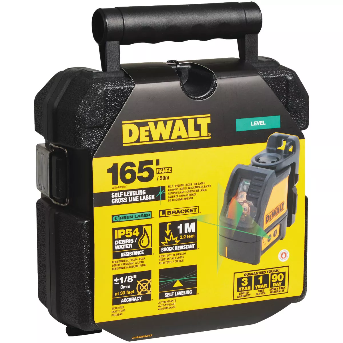 DEWALT 165 Ft. Green Self Leveling Cross Line Horizontal Vertical Laser Level Do it Best