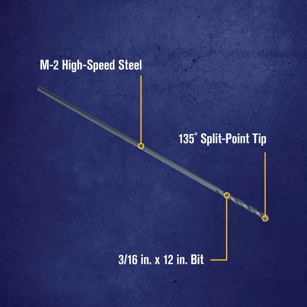 Irwin 3/16 In. x 12 In. Black Oxide Extended Length Drill Bit - photo 3