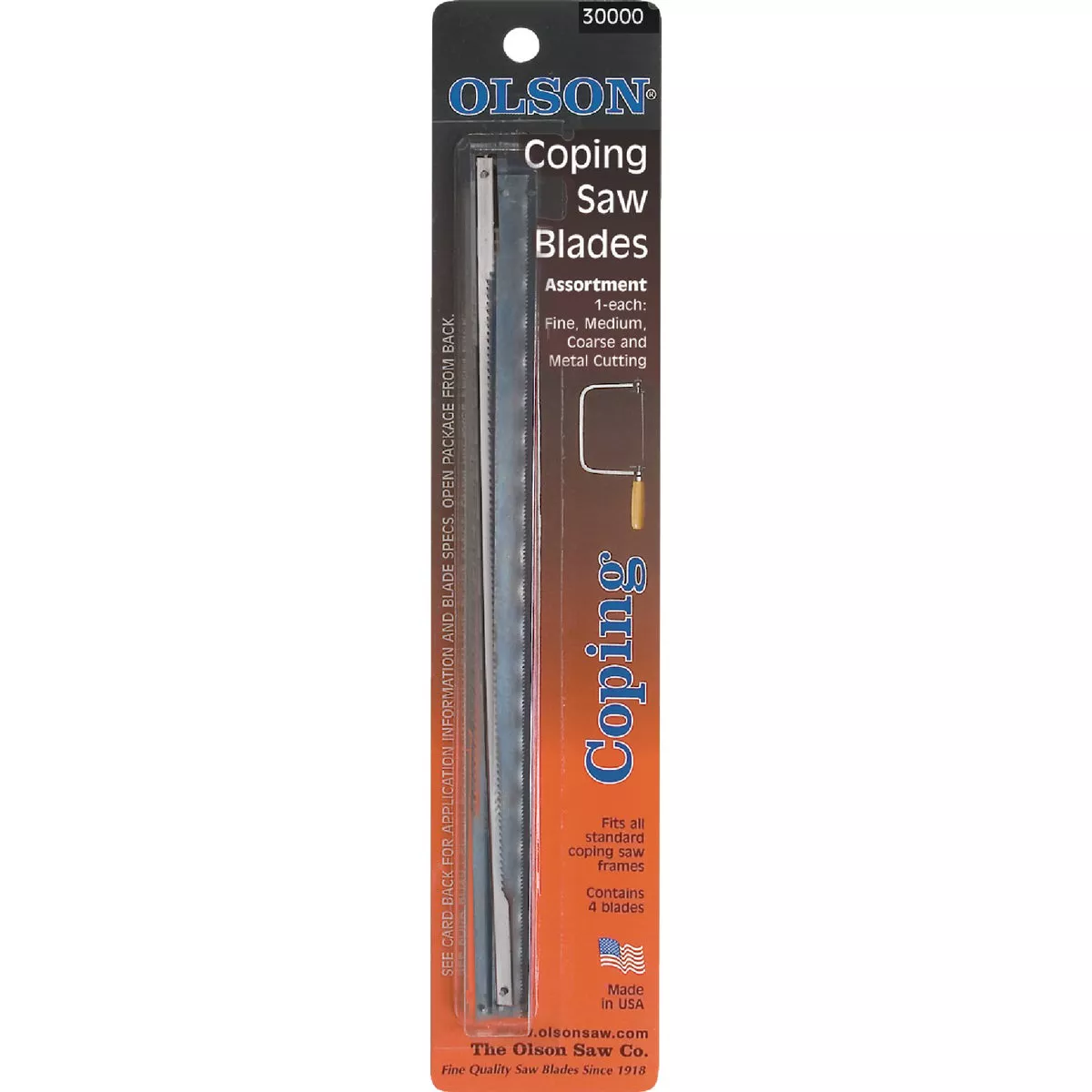 Olson 6-1/2 In. Coping Saw Blade Assortment (4-Pack)