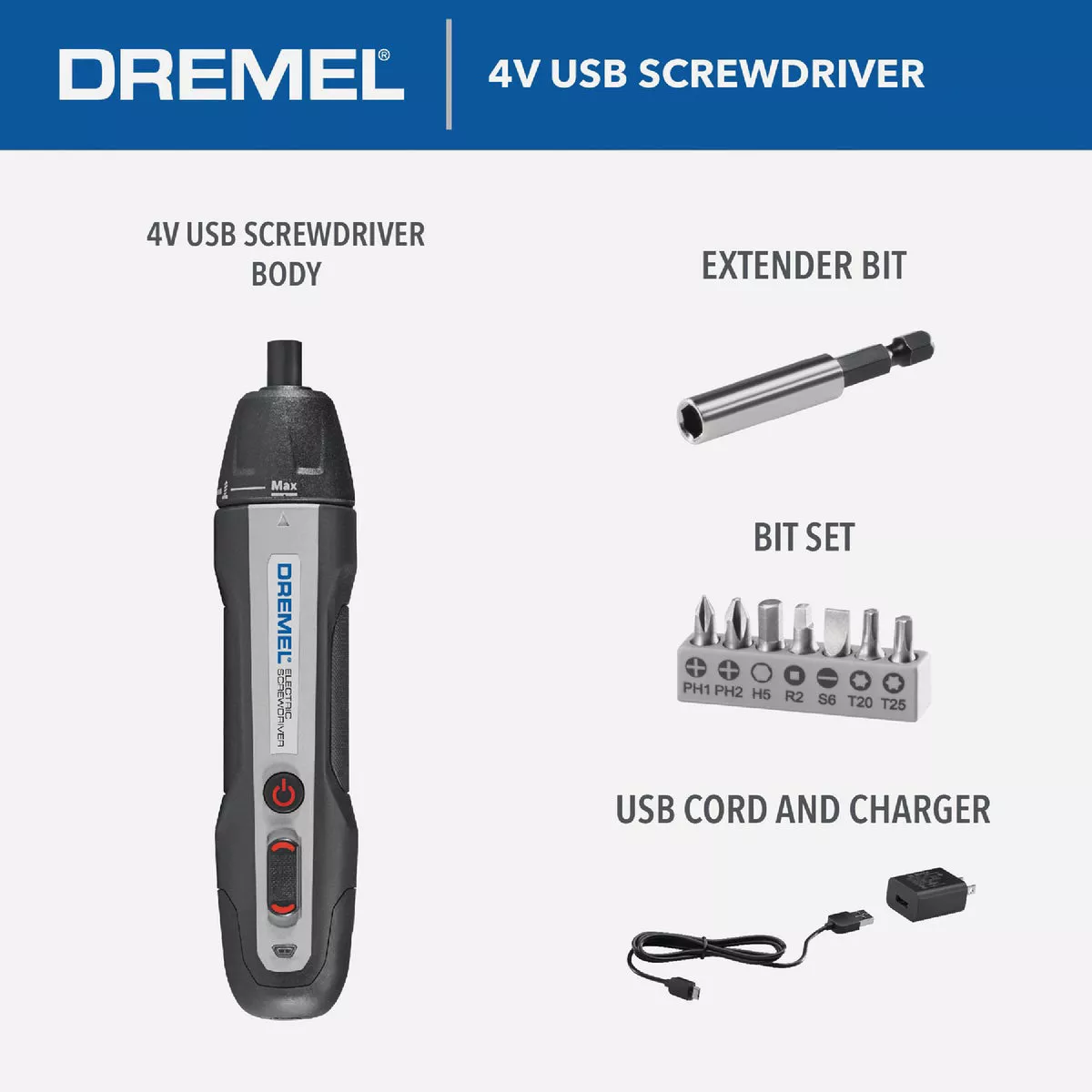 Dremel Home Solutions 4-Volt Lithium Ion 1/4 In. Cordless Screwdriver Kit - photo 6