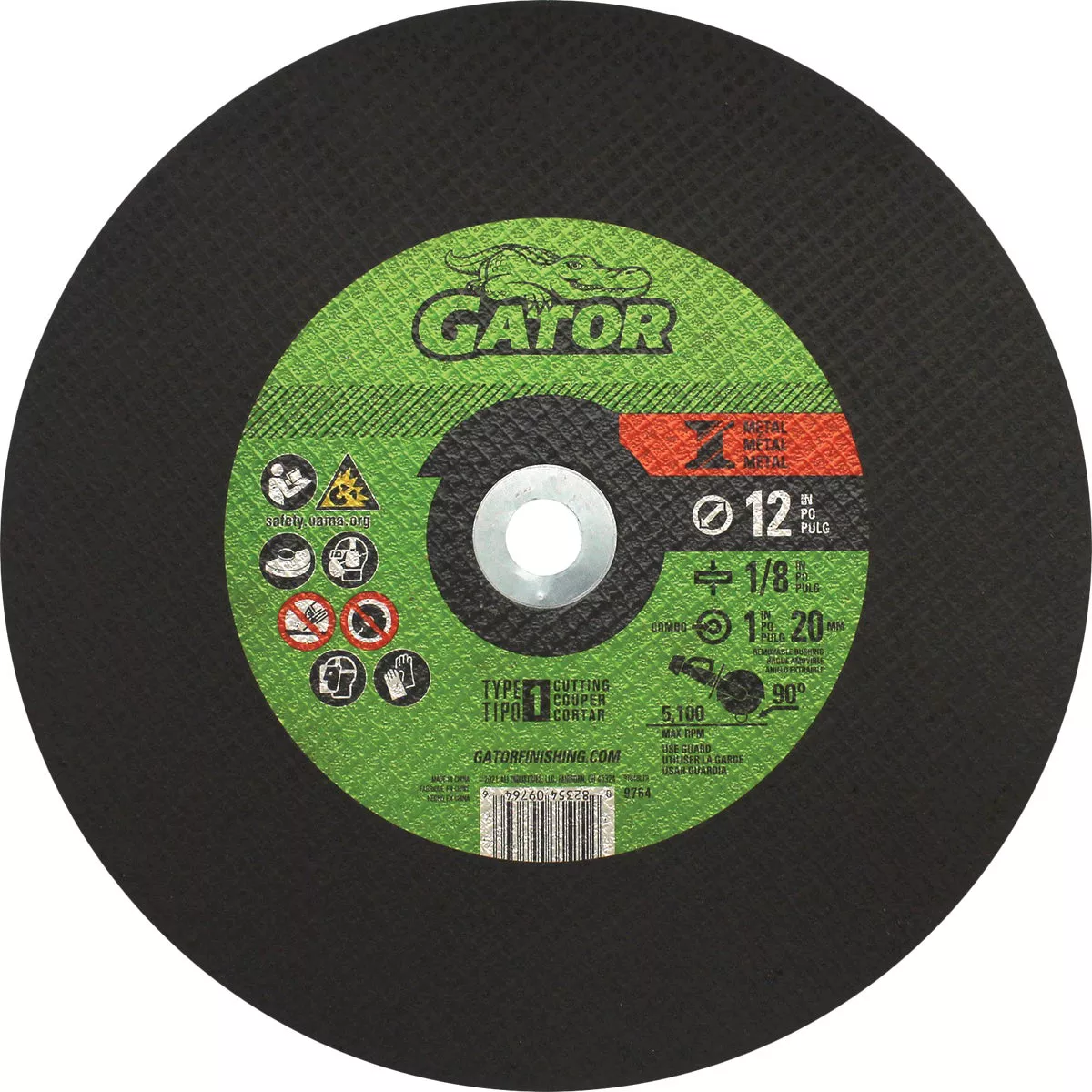 Gator Blade 12 In. x 1/8 In. x 1 In. Metal Cut-Off Wheel - photo 2