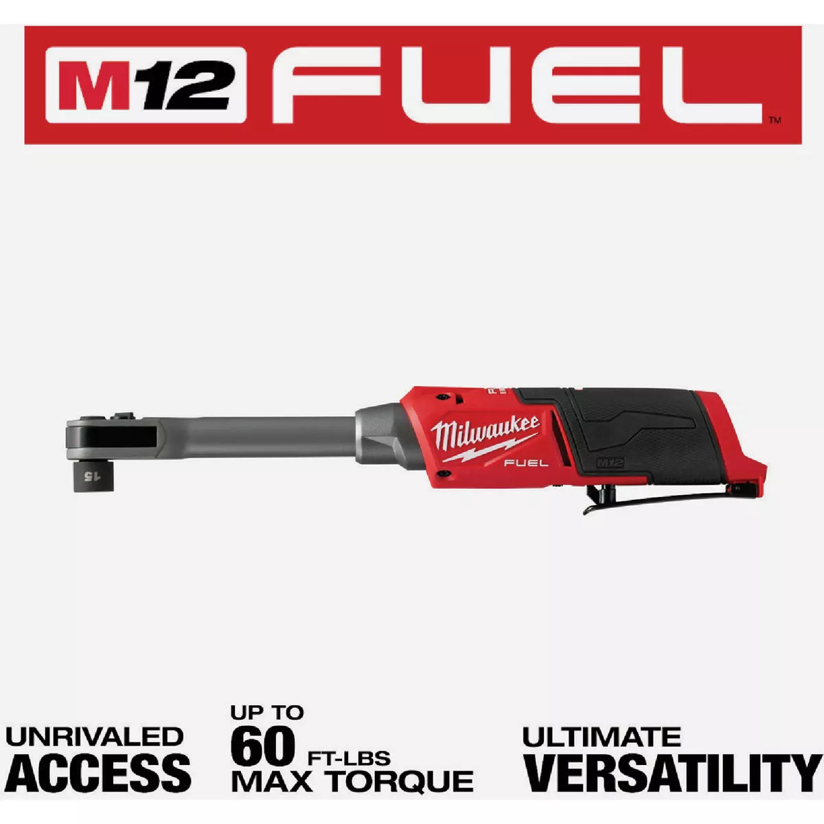 Milwaukee M12 FUEL INSIDER Brushless 1/4 In. to 3/8 In. Extended Reach Cordless Box Ratchet (Tool Only) - photo 4