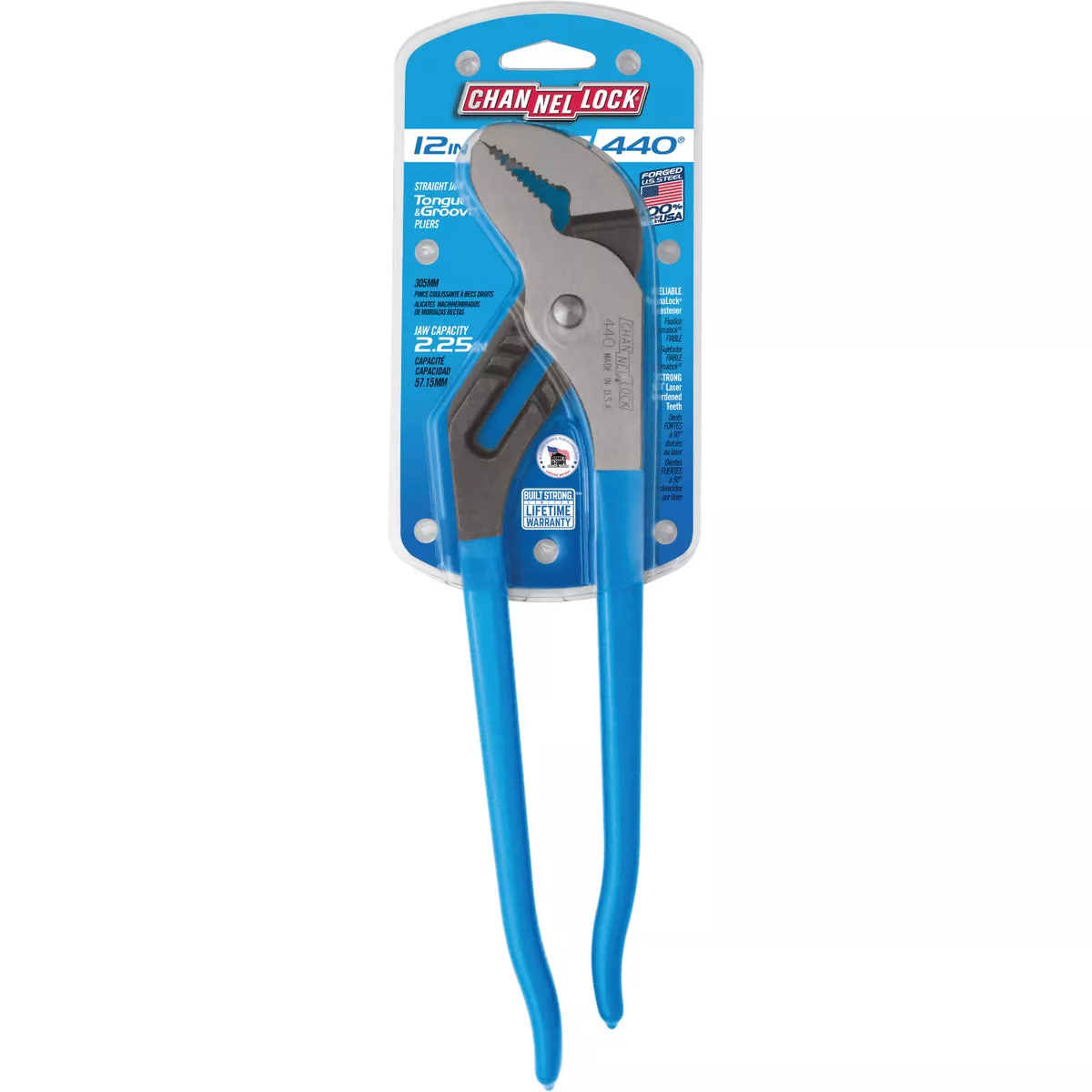 Channellock 12 In. Straight Jaw Groove Joint Pliers - photo 2