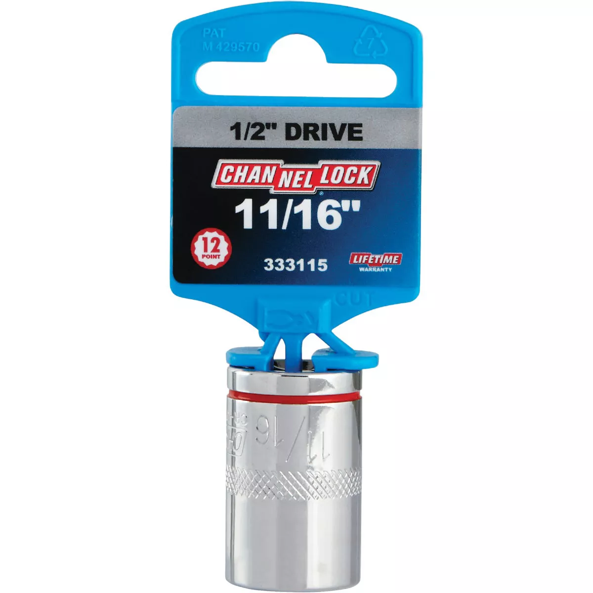 Channellock 1/2 In. Drive 11/16 In. 12-Point Shallow Standard Socket - photo 2