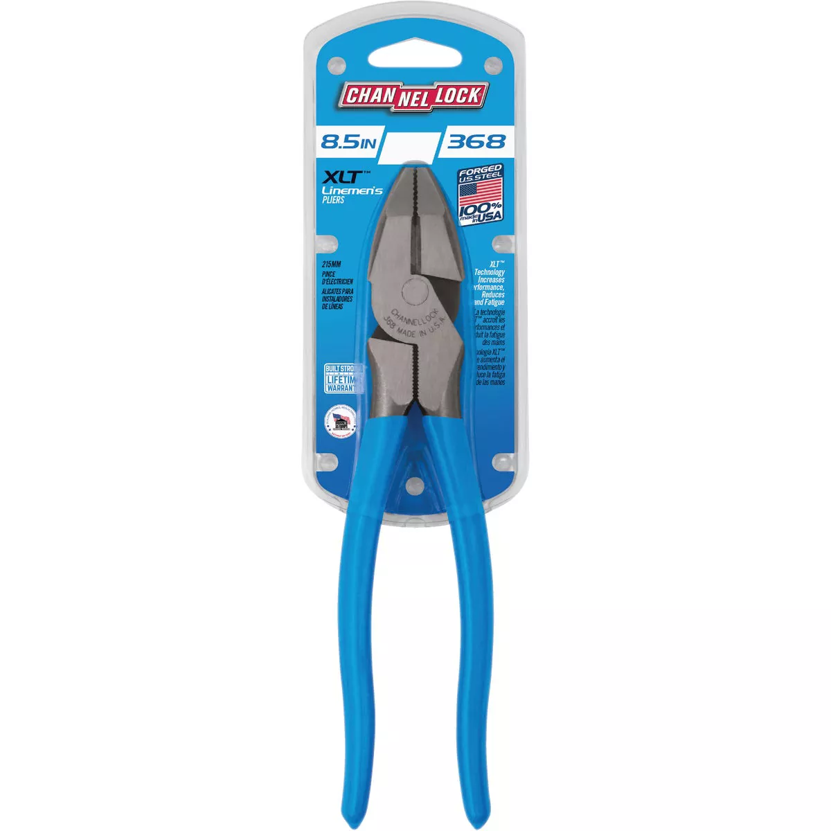 Channellock XLT 8-1/2 In. High Carbon Steel Round Nose Linesman Pliers - photo 2