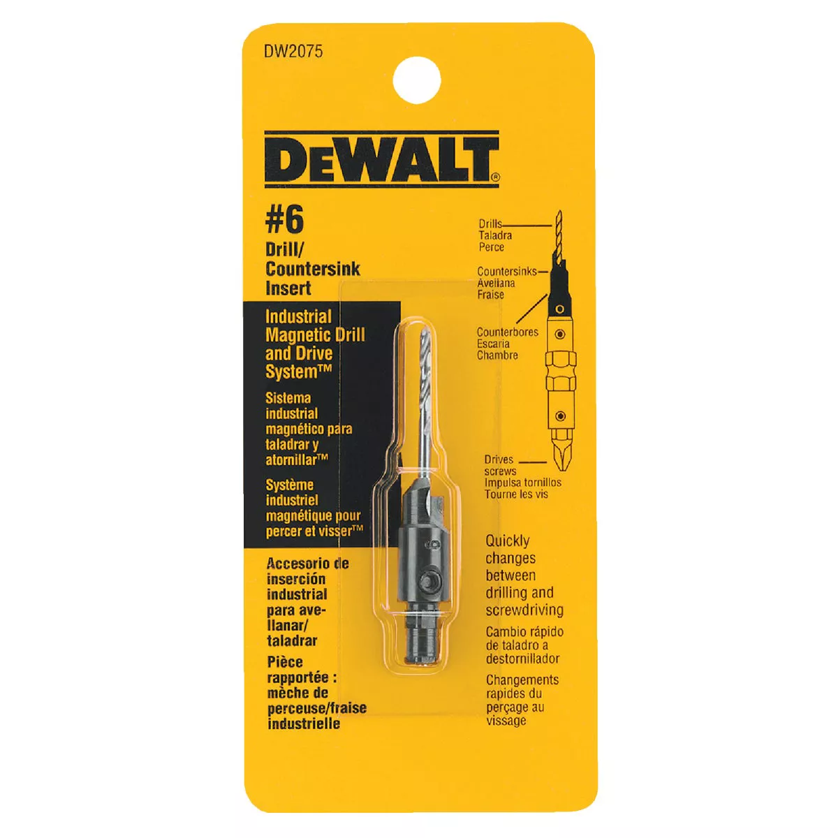 DEWALT #6 - 9/64 In. Black Oxide Round Wood Countersink - photo 2