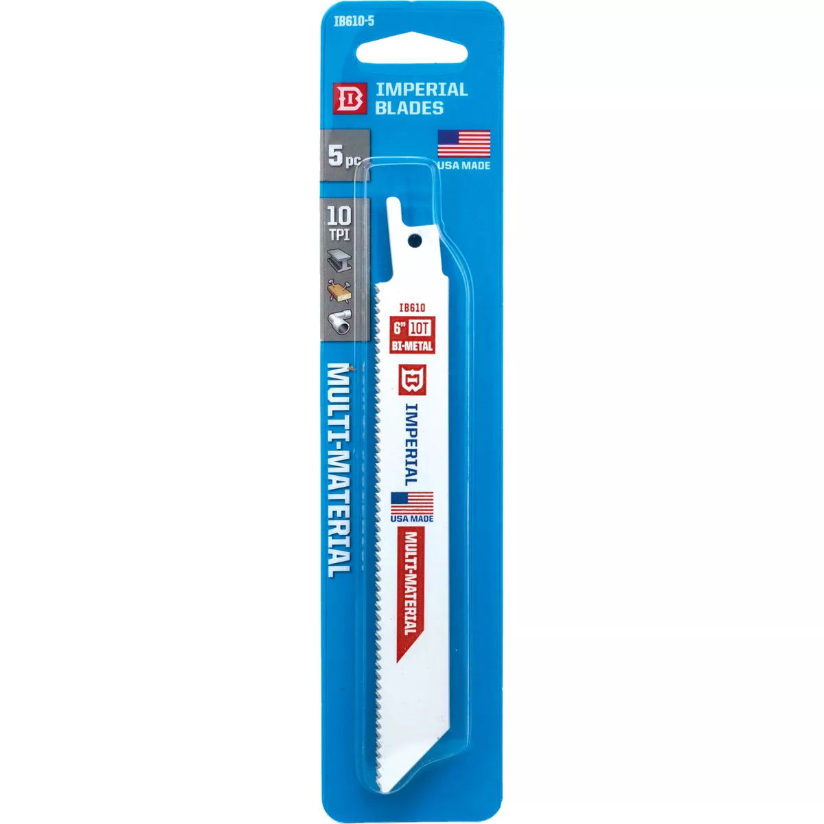 Imperial Blades 6 In. 10 TPI Multi-Material Reciprocating Saw Blade (5-Pack) - photo 2