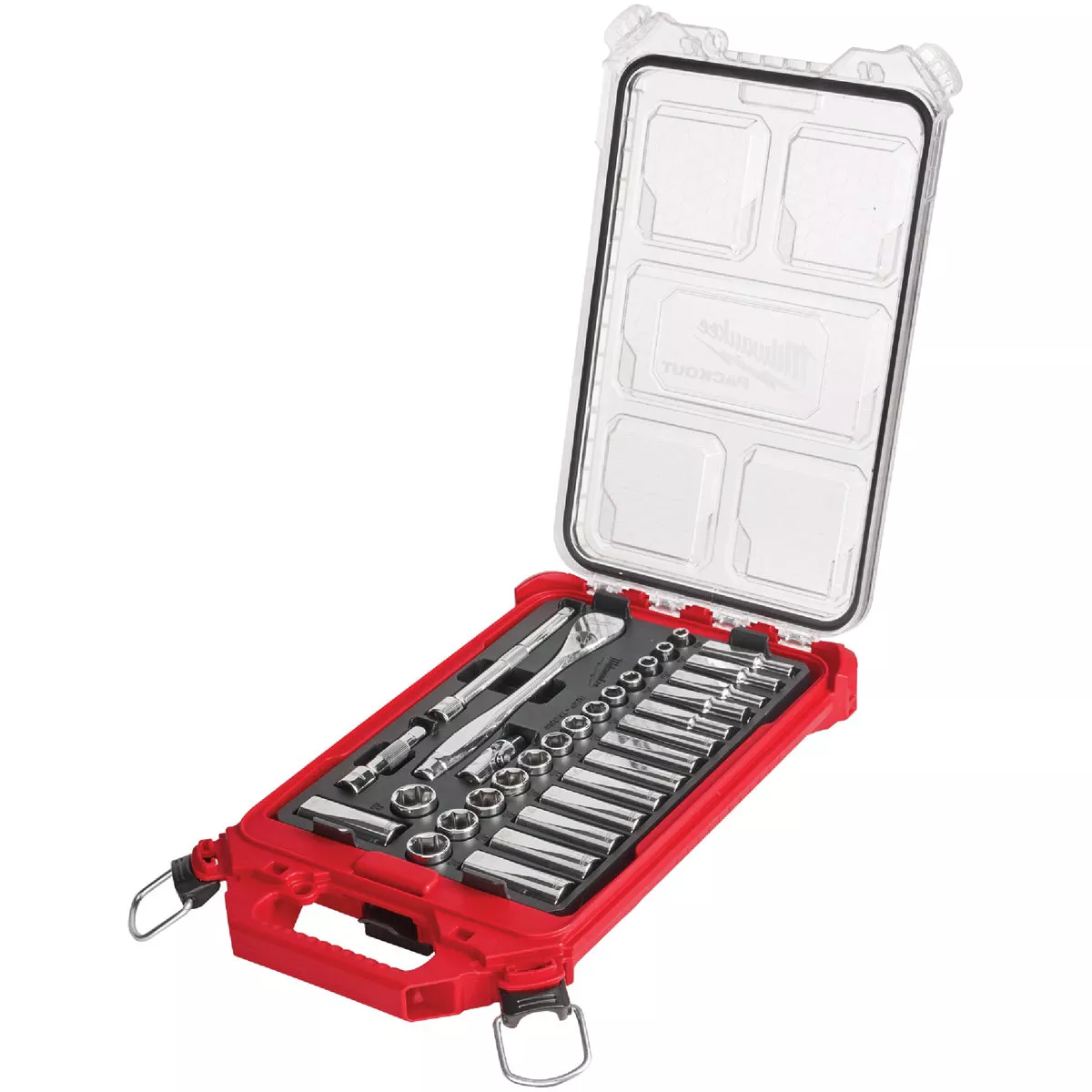 Milwaukee Metric 3/8 In. Drive 6-Point Ratchet & Socket Set w/PACKOUT Organizer (32-Piece)