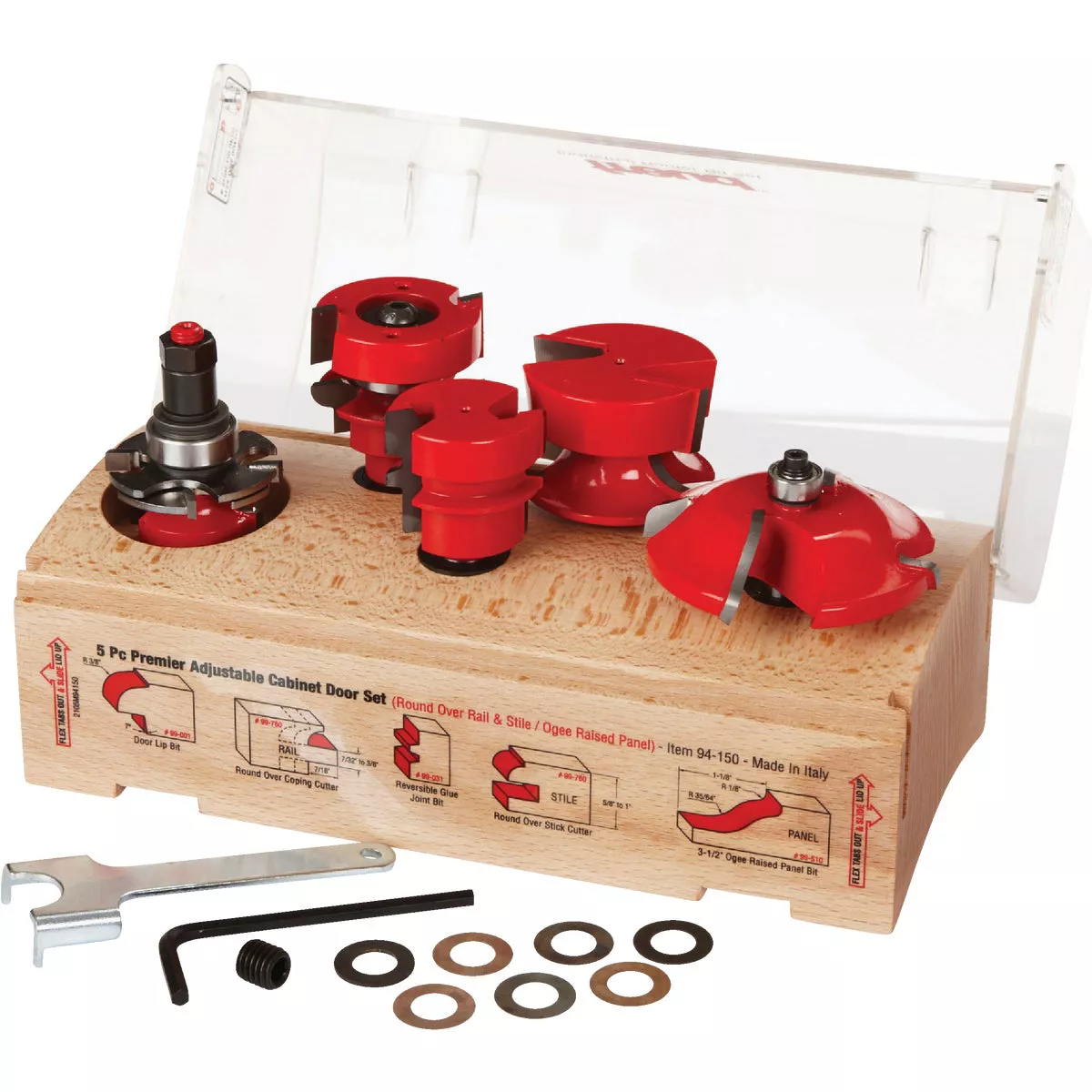 Freud 5-Piece Adjustable Cabinet Router Bit Set