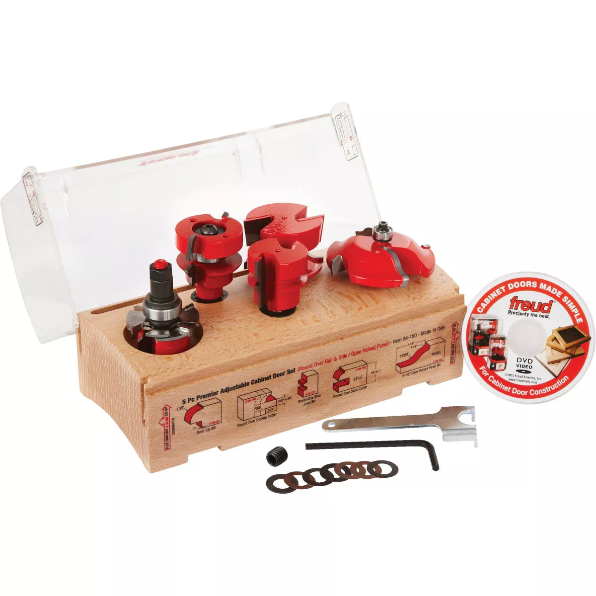Freud 5-Piece Adjustable Cabinet Router Bit Set - photo 5