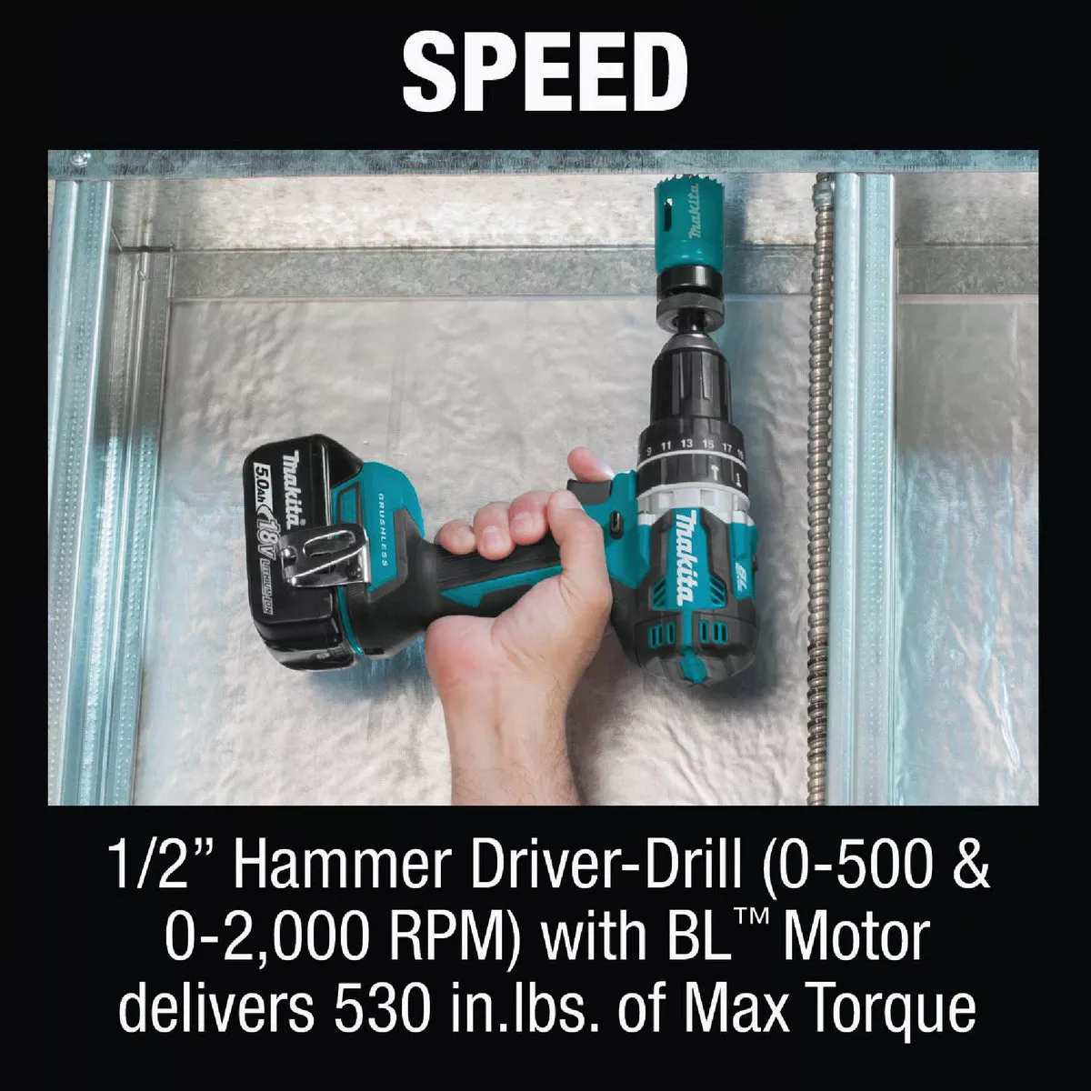 Makita 2-Tool 18 Volt LXT Lithium-Ion Brushless Compact Hammer Drill/Driver & Impact Driver Cordless Tool Combo Kit - photo 3