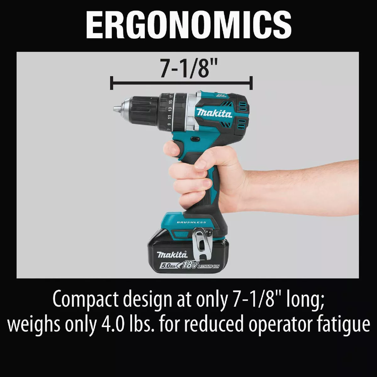 Makita 2-Tool 18 Volt LXT Lithium-Ion Brushless Compact Hammer Drill/Driver & Impact Driver Cordless Tool Combo Kit - photo 15