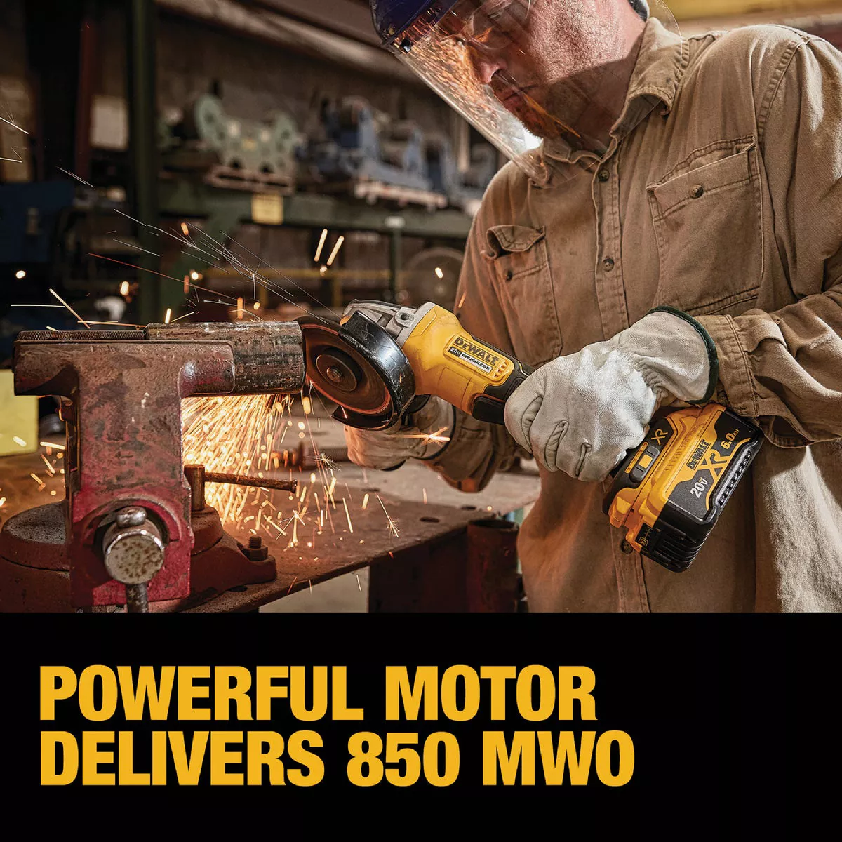 DEWALT 20V MAX XR 4-1/2 In. Brushless Small Cordless Angle Grinder Kit with Paddle Switch & (2) 6.0 Ah Batteries & Charger - photo 4