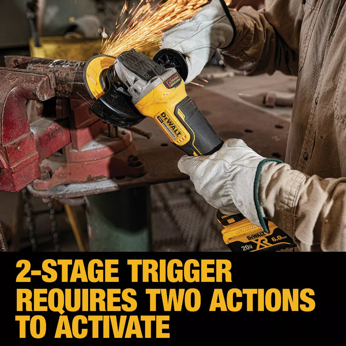DEWALT 20V MAX XR 4-1/2 In. Brushless Small Cordless Angle Grinder Kit with Paddle Switch & (2) 6.0 Ah Batteries & Charger - photo 3