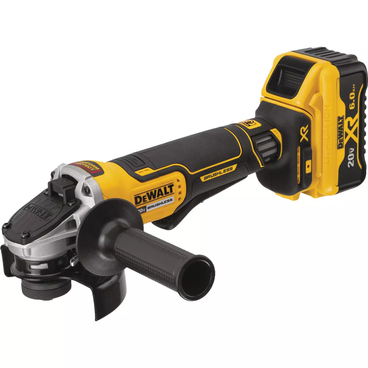DEWALT 20V MAX XR 4-1/2 In. Brushless Small Cordless Angle Grinder Kit with Paddle Switch & (2) 6.0 Ah Batteries & Charger - photo 2