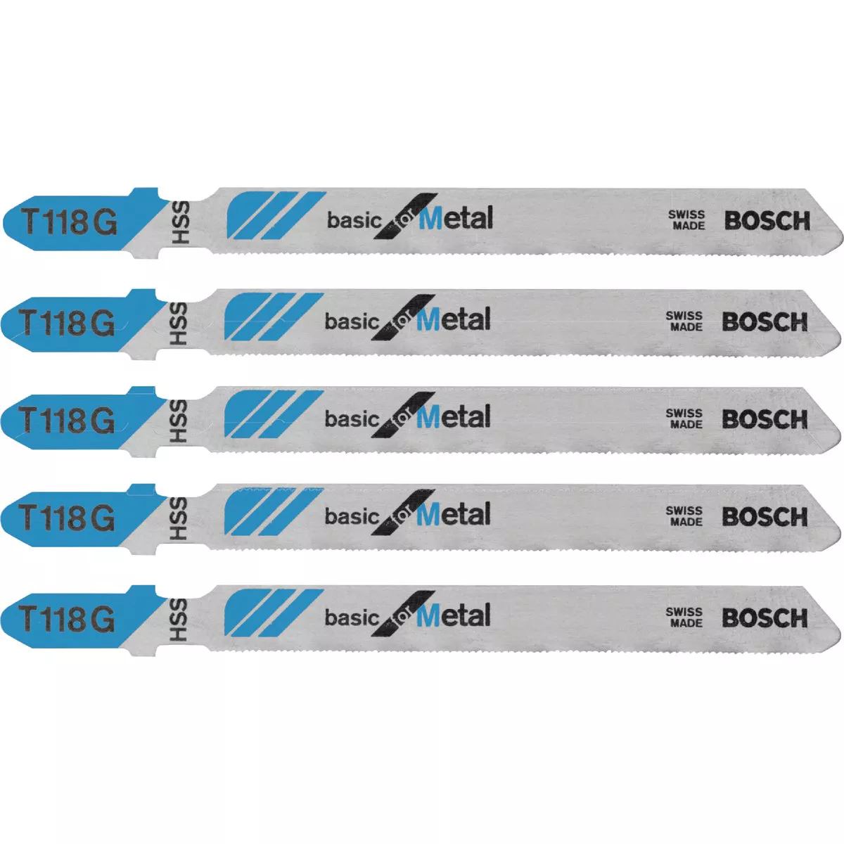 Bosch 3-5/8 In. x 36 TPI T-Shank HSS Jig Saw Blade for Metal (5-Pack)