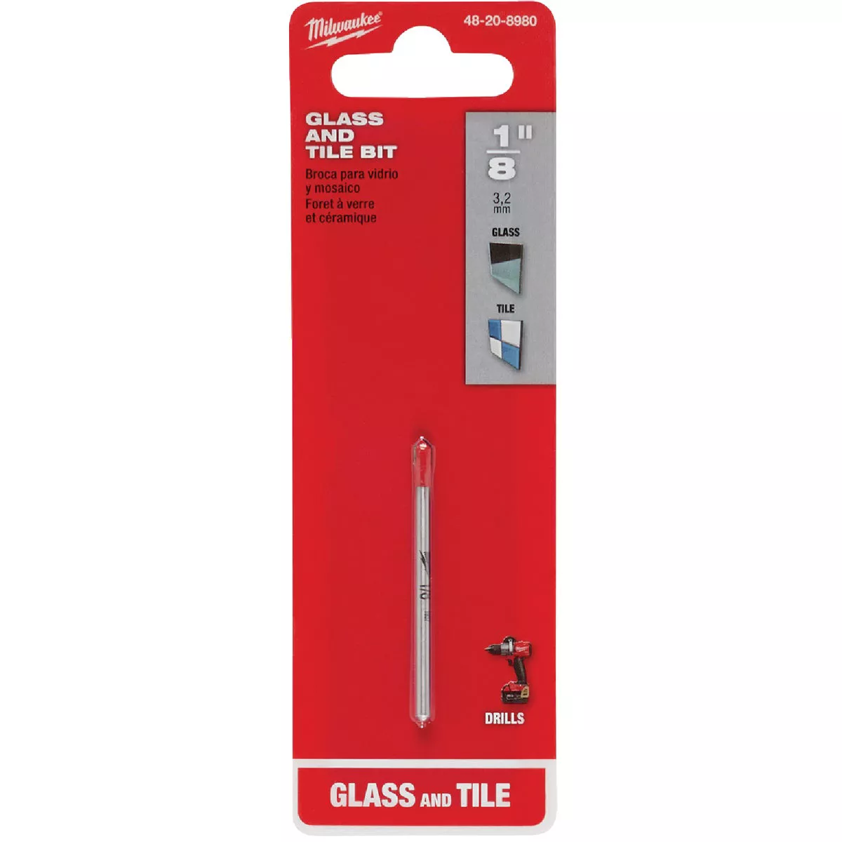 Milwaukee 1/8 In. Glass and Tile Bit - photo 2
