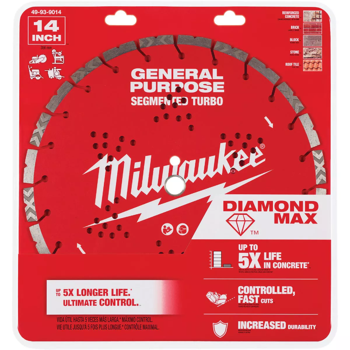 Milwaukee DIAMOND MAX 14 In. Segmented Turbo Rim General Purpose Diamond Blade - photo 2