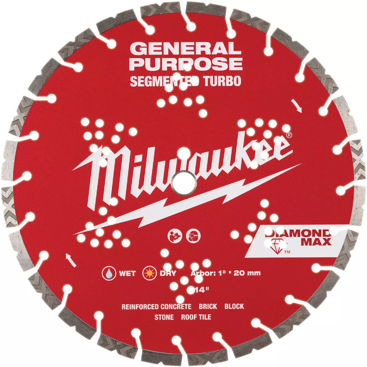 Milwaukee DIAMOND MAX 14 In. Segmented Turbo Rim General Purpose Diamond Blade - photo 3