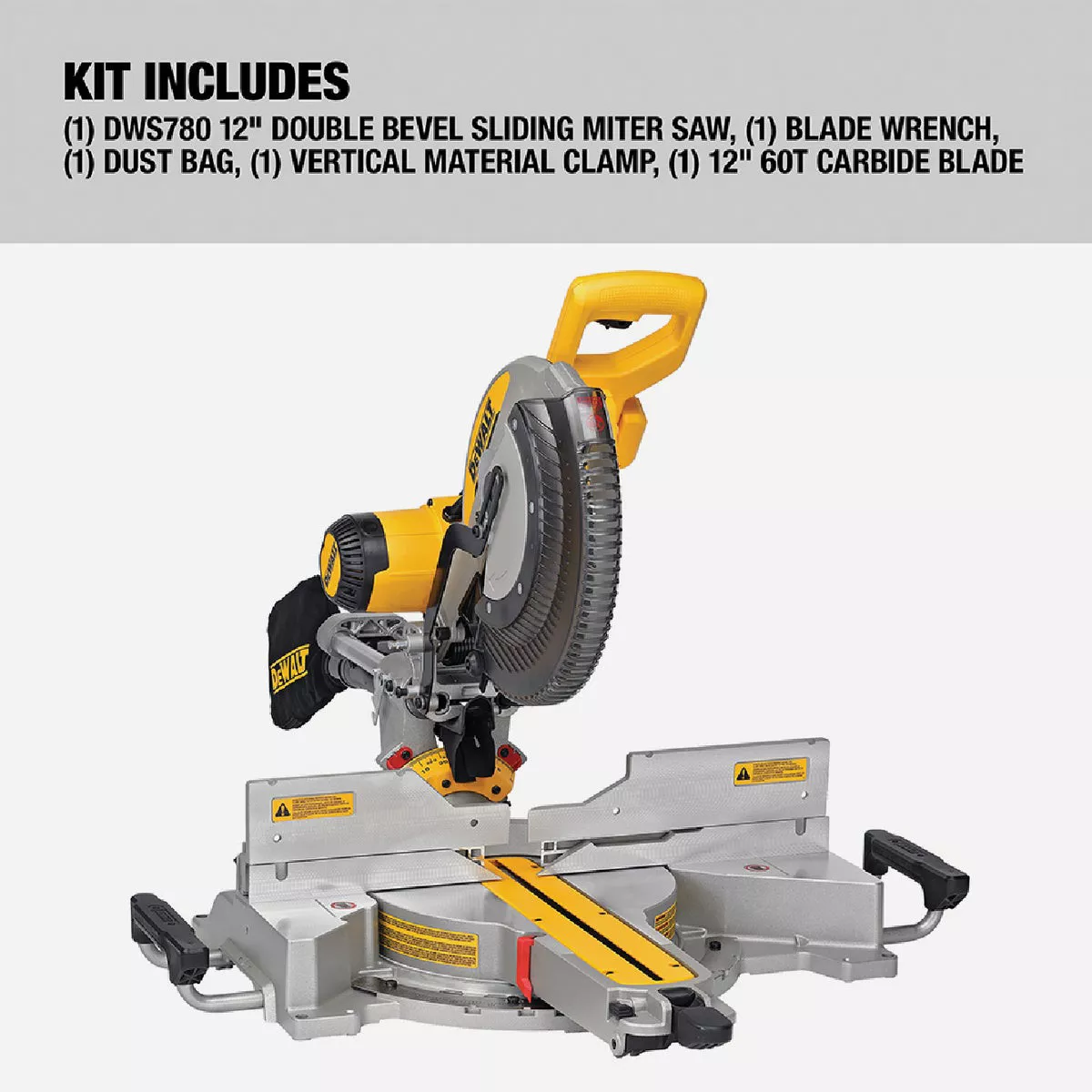 DEWALT 12 In. 15-Amp Dual-Bevel Sliding Compound Miter Saw - photo 2