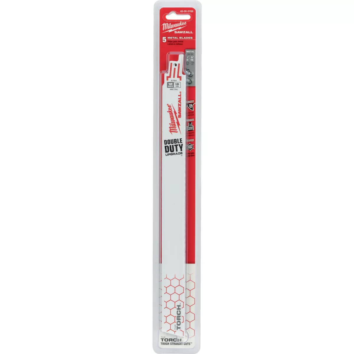 Milwaukee SAWZALL The TORCH 12 In. 18 TPI Metal Demolition Reciprocating Saw Blade (5-Pack) - photo 2