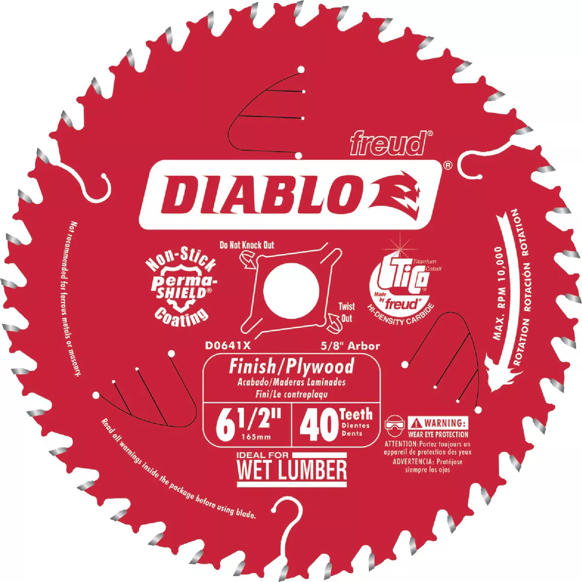 Diablo 6-1/2 In. 40-Tooth Finish Trim Circular Saw Blade