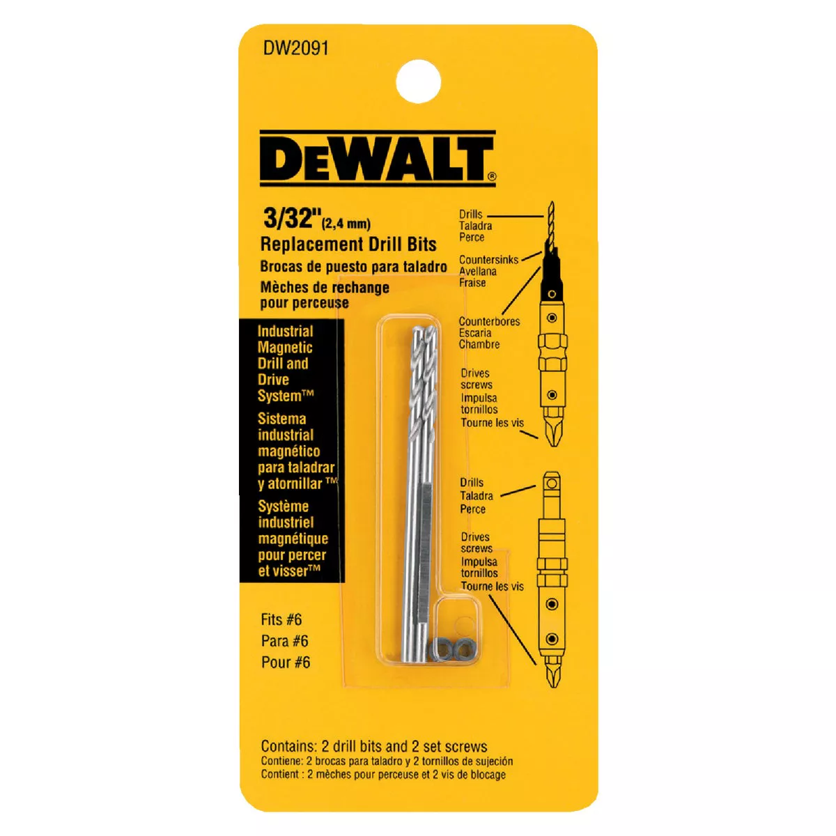 DEWALT #6 Black Oxide Drill & Drive Replacement Drill Bit (2-Pack) - photo 2