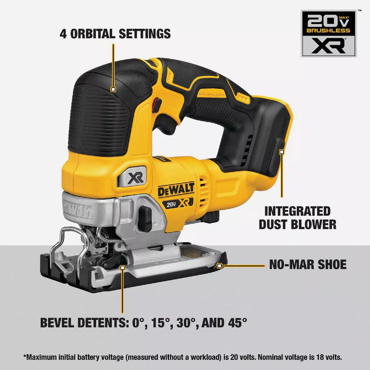 DEWALT 20V MAX XR Brushless Cordless Jig Saw (Tool Only) - photo 2