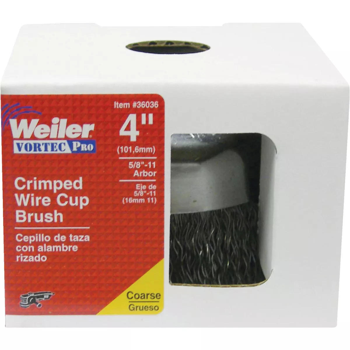 Weiler Vortec 4 In. Crimped 0.02 In. Angle Grinder Wire Brush - photo 2
