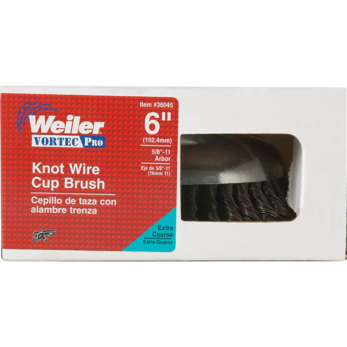 Weiler Vortec 6 In. Knotted 0.02 In. Angle Grinder Wire Brush - photo 2