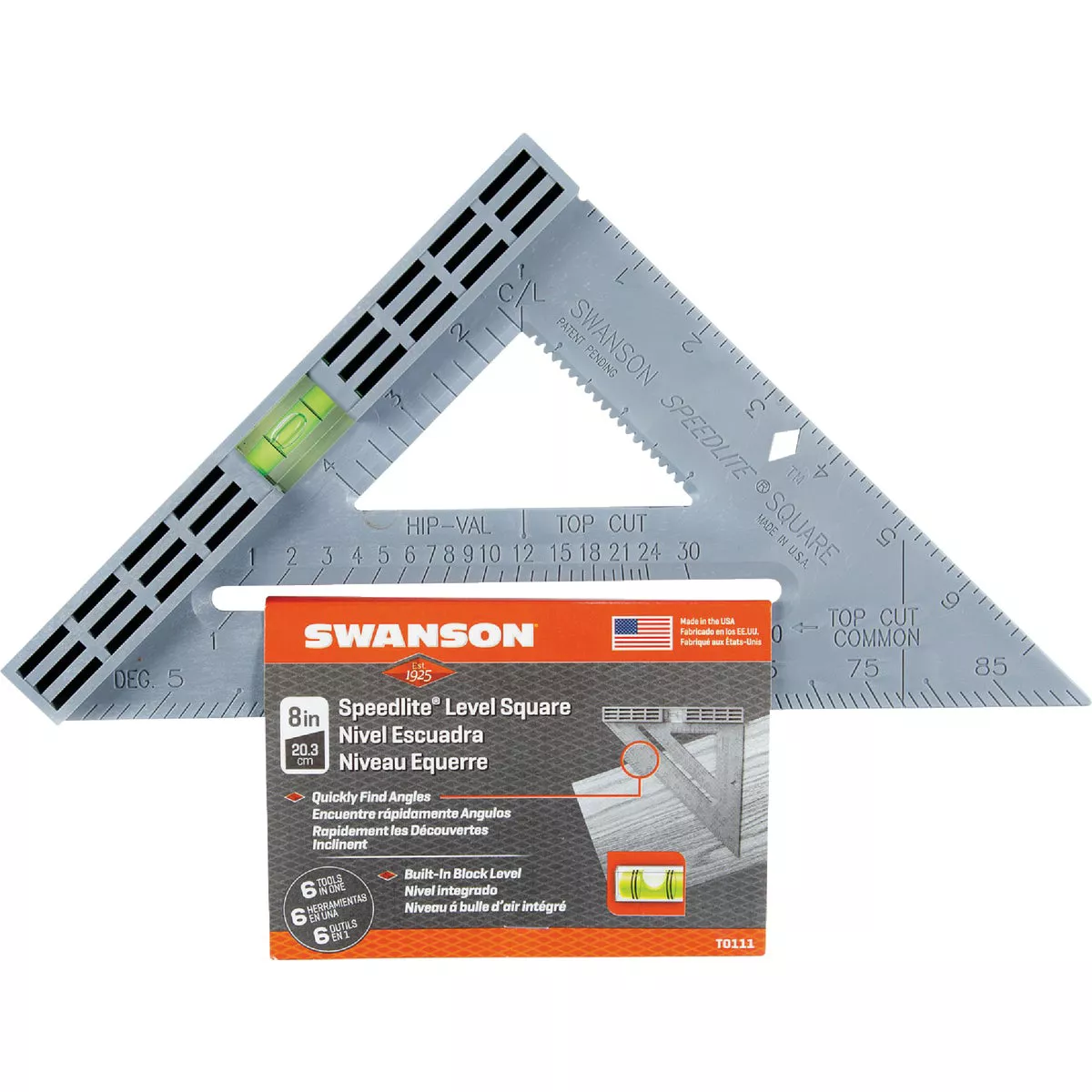 Swanson Speedlite 8 In. Plastic Rafter Square with Level - photo 5
