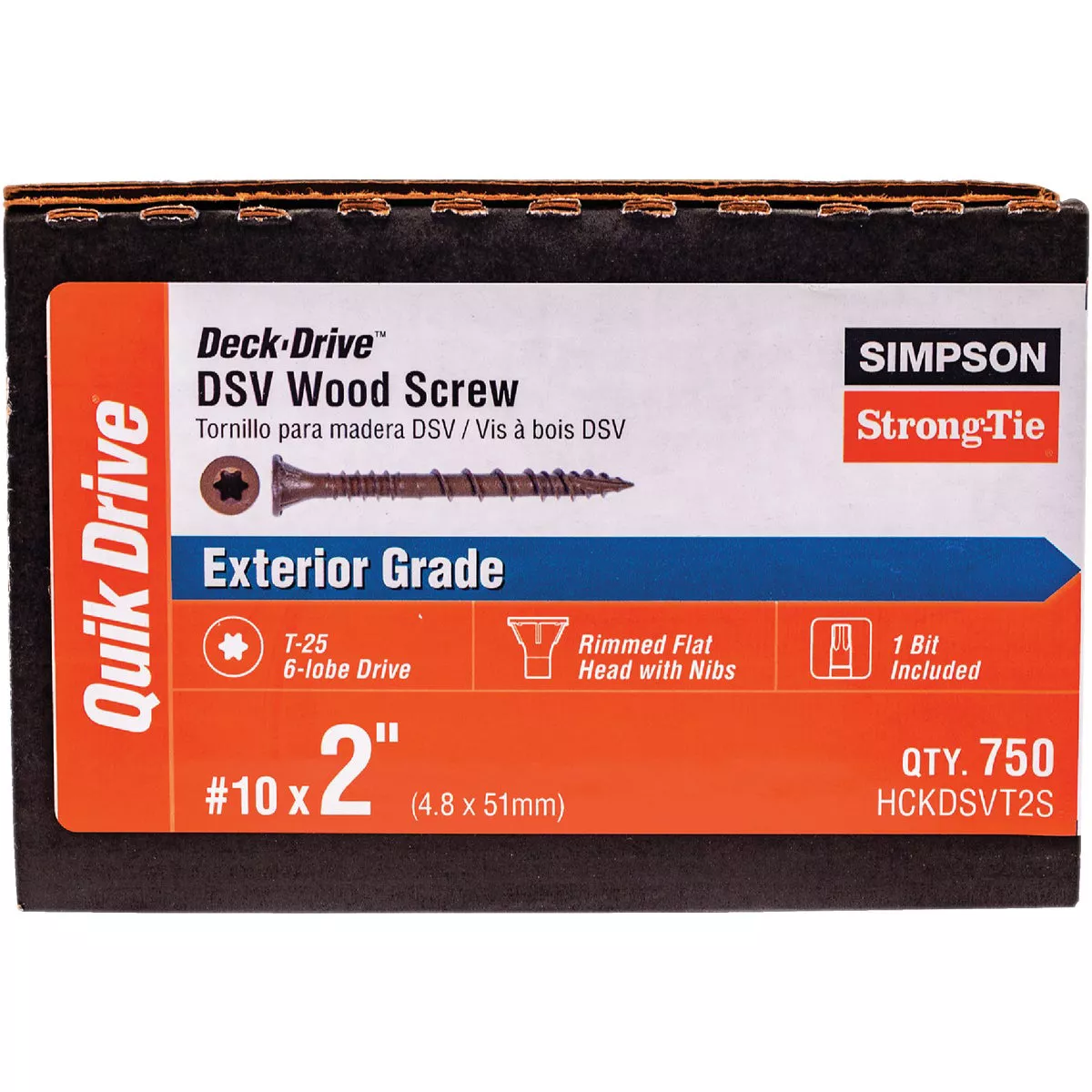 Simpson Strong-Tie Deck-Drive DSV #10 x 2 In. T25 6-Lobe Tan Collated Deck Screw (750 Ct.) - photo 2