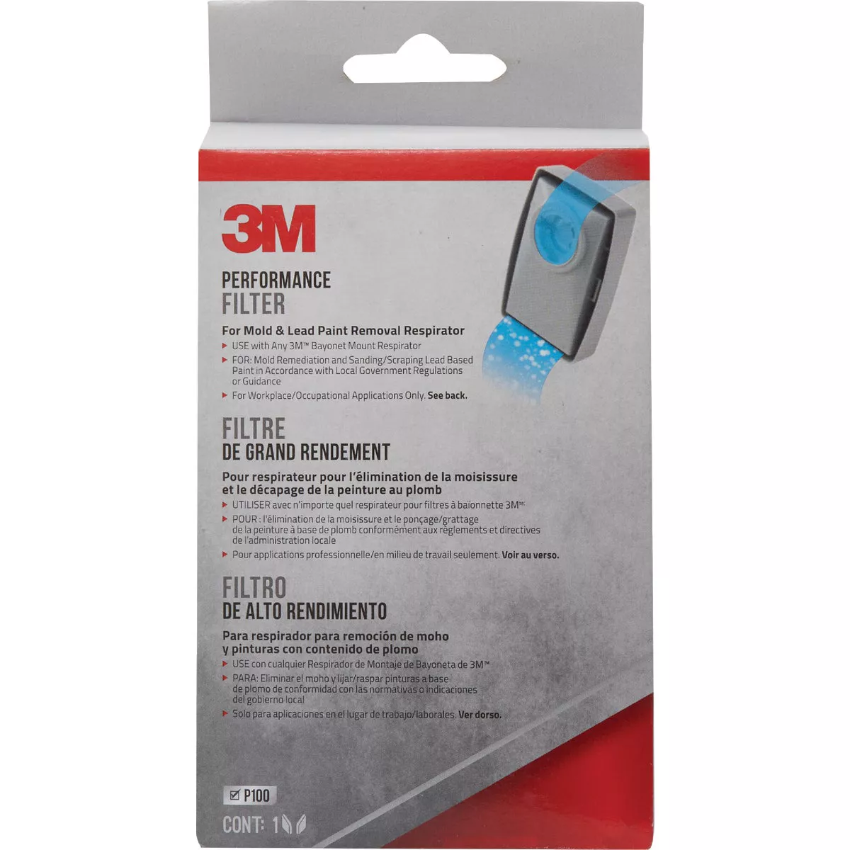 3M P100 Demolition Replacement Filter Cartridge (2-Pack) - photo 2